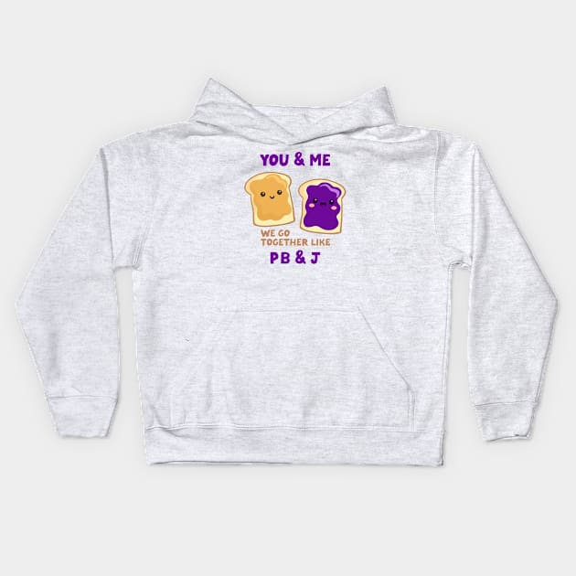 pbj you & me (grape) Kids Hoodie by mystudiocreate